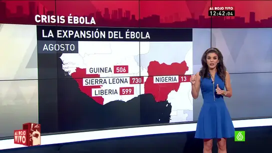 El mapa del ébola en África El mapa del ébola en África