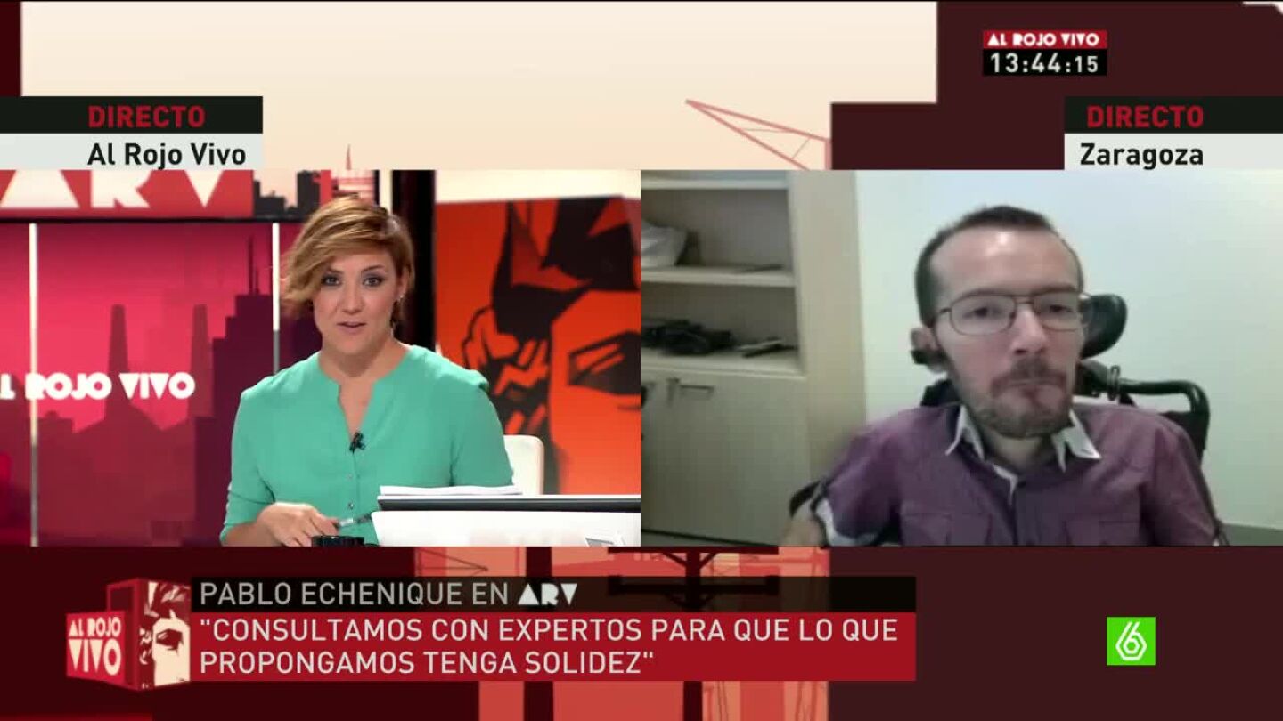 Pablo Echenique, eurodiputado de Podemos, en Al Rojo Vivo