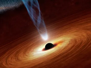 Agujero negro que devora un halo de luz Agujero negro que devora un halo de luz