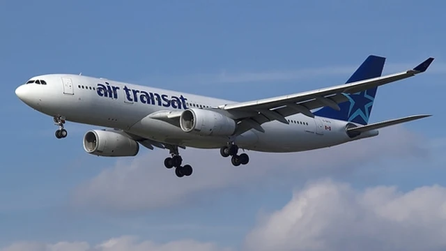 Un avión de la compañía Air Transat.