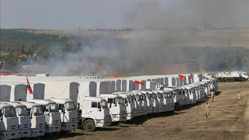 Convoy humanitario ruso en Ucrania