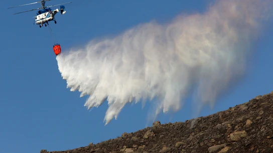 Los equipos del Infoca tratan de extinguir un incendio forestal en Tarifa Los equipos del Infoca tratan de extinguir un incendio forestal en Tarifa