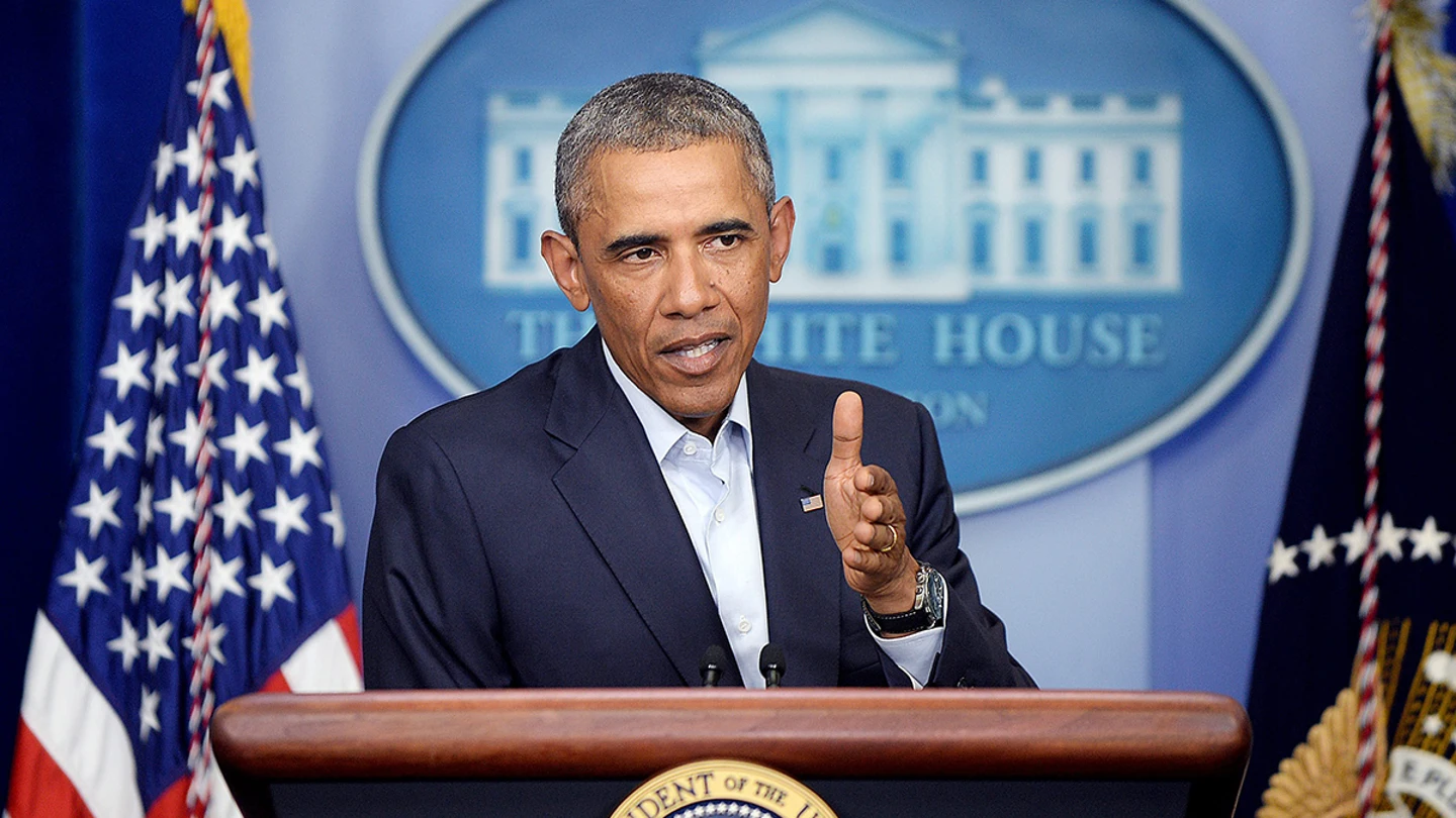 Obama, durante una conferencia de prensa Obama, durante una conferencia de prensa