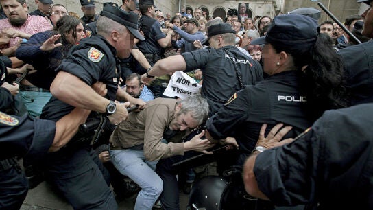Protestas en Santiago de Compostela