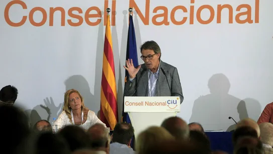 El presidente de la Generalitat, Artur Mas, durante su intervención en el Consell Nacional El presidente de la Generalitat, Artur Mas, durante su intervención en el Consell Nacional