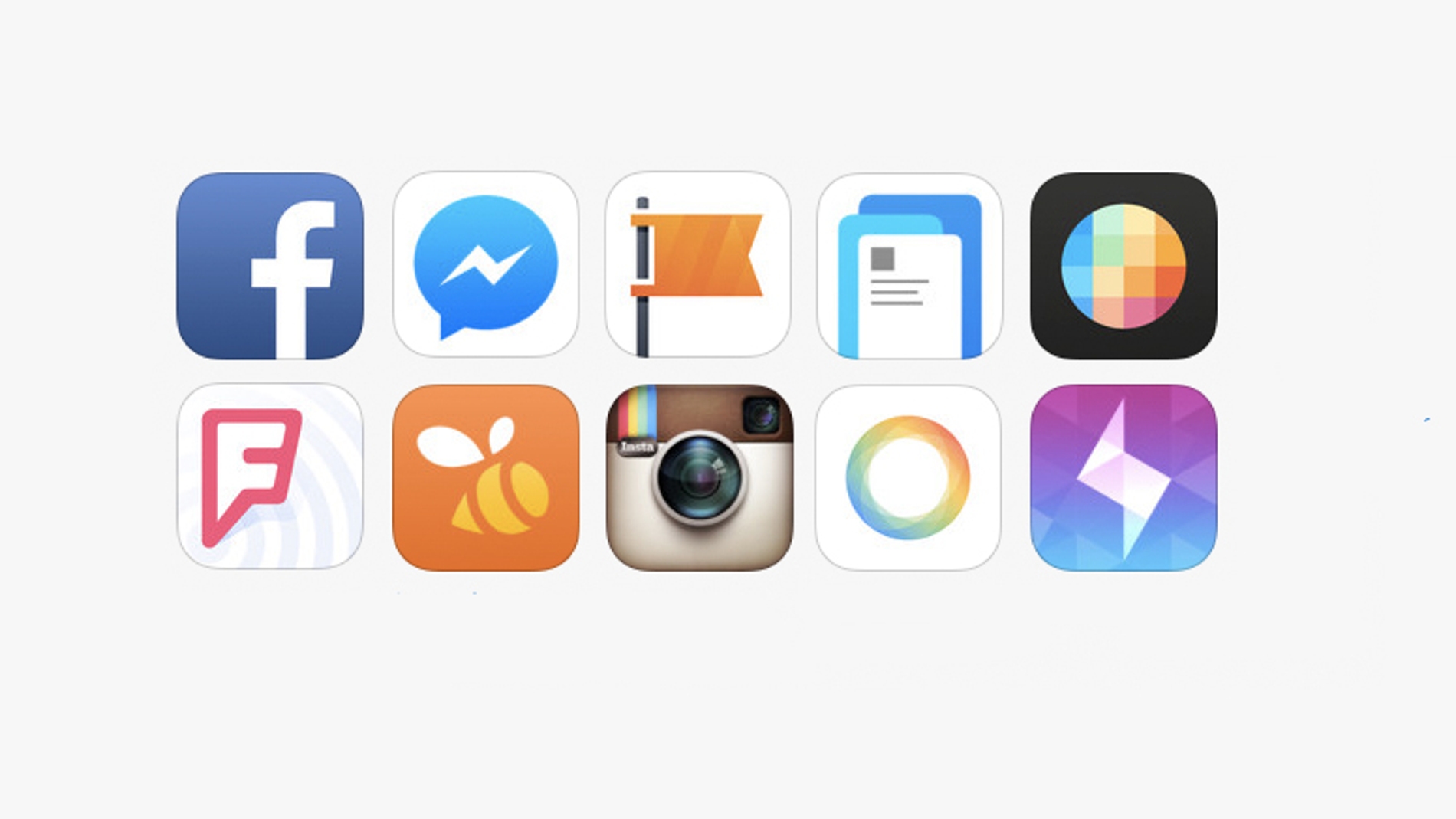 Iconos de varias apps de una empresa