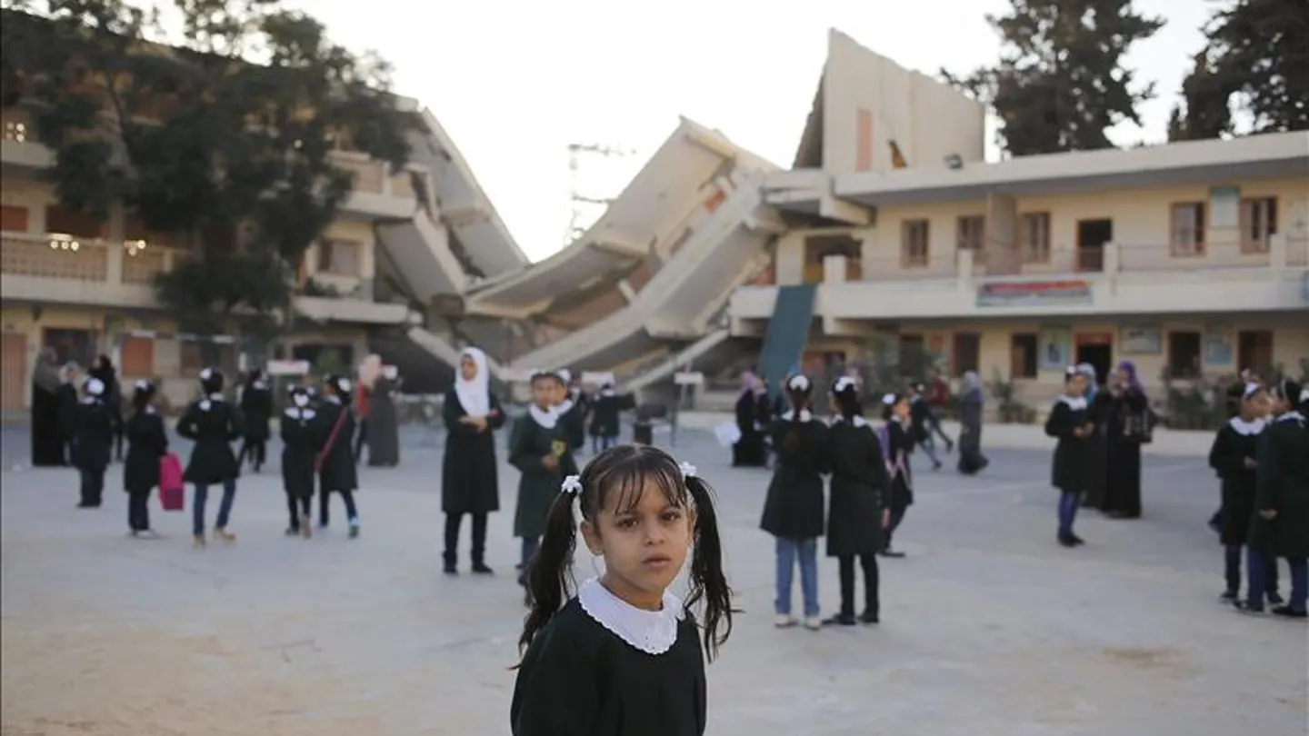 Más de medio millón de niños gazatíes vuelven al colegio tras un verano marcado por la guerra Más de medio millón de niños gazatíes vuelven al colegio tras un verano marcado por la guerra