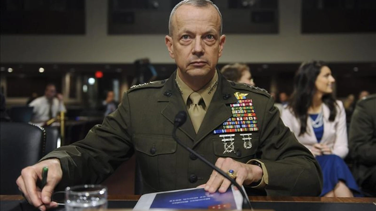 El general estadounidense John Allen durante un comité de Defensa sobre la situación en Afganistán El general estadounidense John Allen durante un comité de Defensa sobre la situación en Afganistán