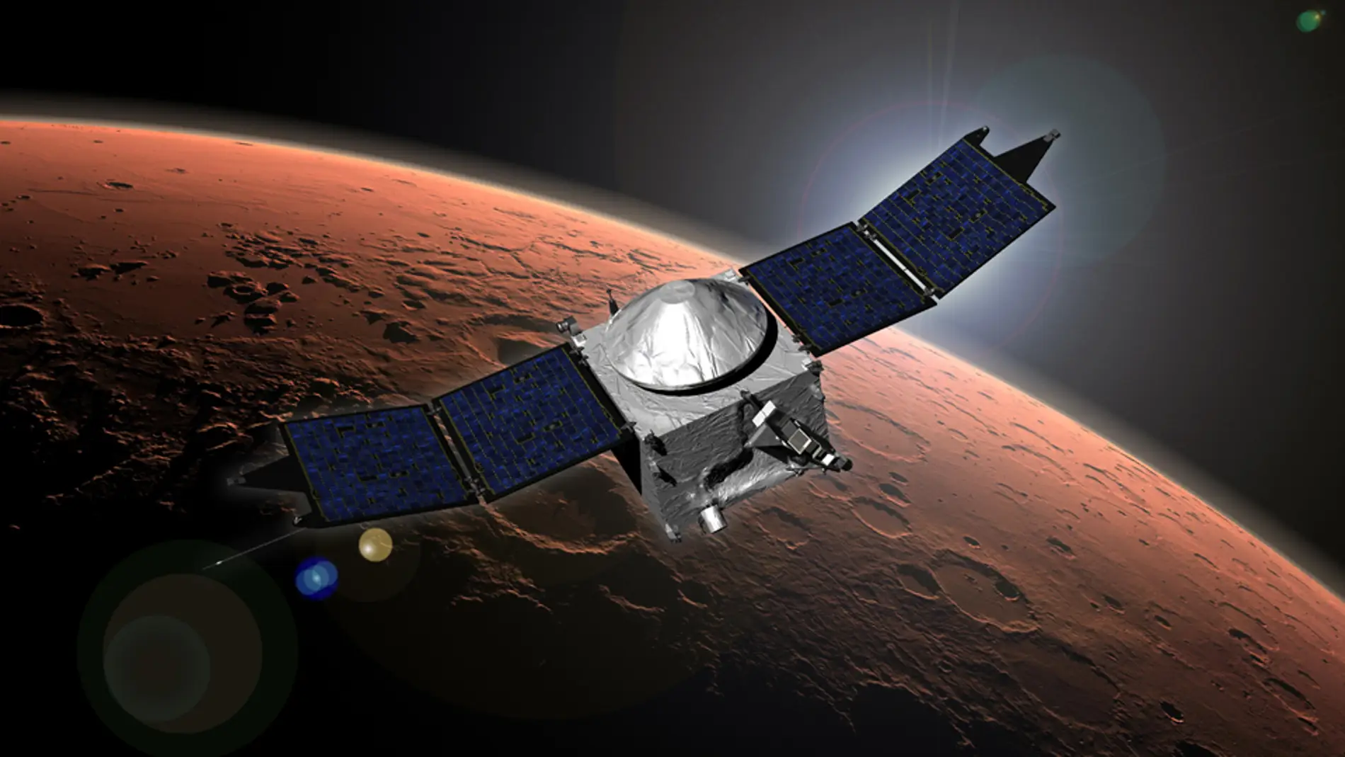 Interpretación artística de la sonda MAVEN
