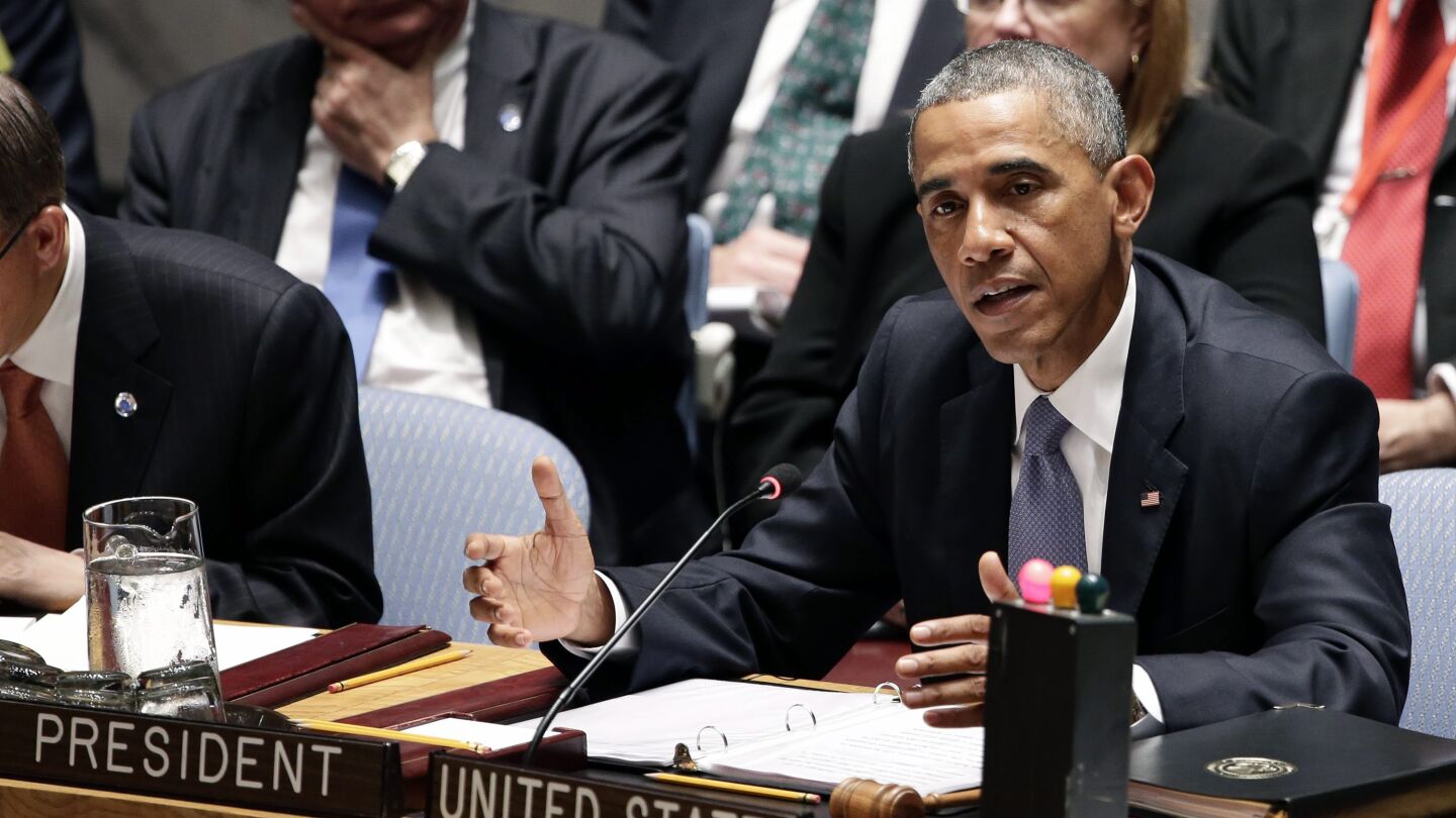 Obama habla en una reuni&oacute;n de Seguridad de Naciones Unidas