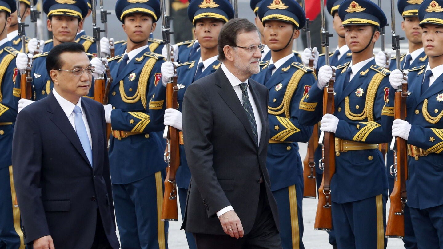 Mariano Rajoy, junto al primer ministro chino Li Keqiang