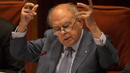 El expresidente de la Generalitat de Cataluña, Jordi Pujol, durante su comparecencia El expresidente de la Generalitat de Cataluña, Jordi Pujol, durante su comparecencia
