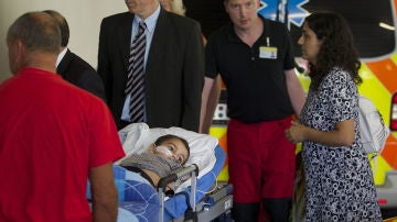 Ashya King a su llegada el pasado 8 de septiembre al hospital infantil de Motol en Praga