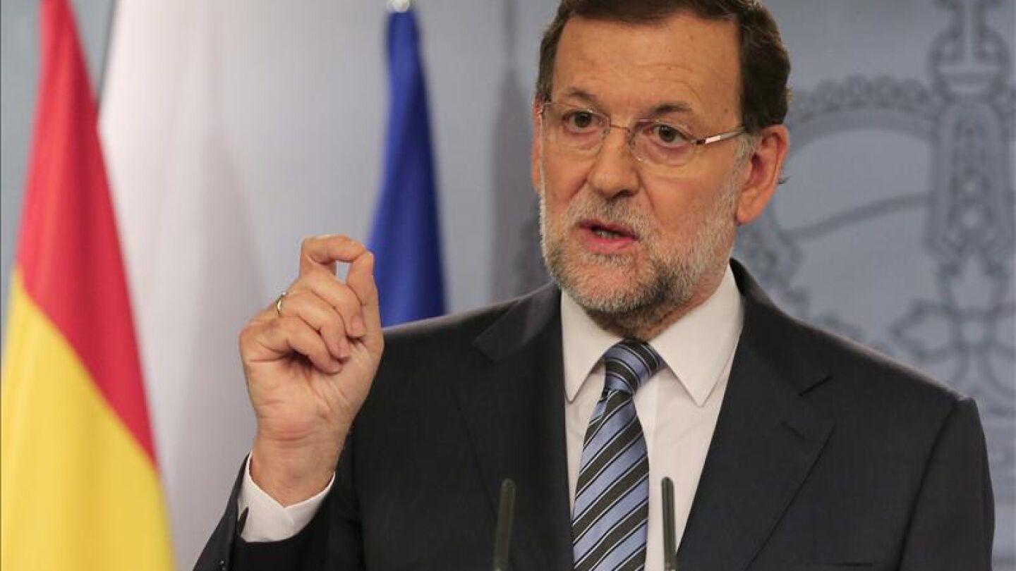 Mariano Rajoy durante su comparecencia institucional