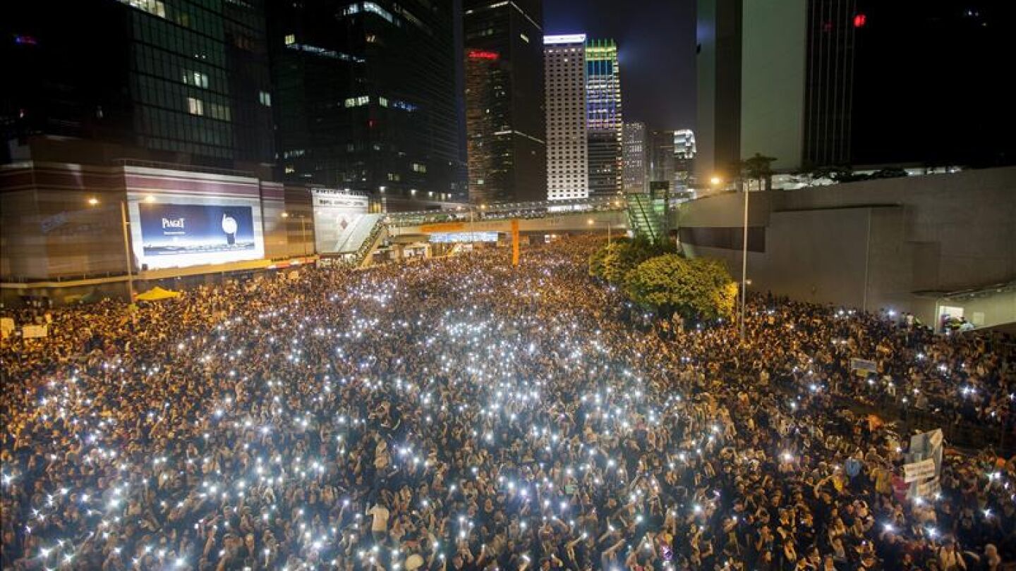 Manifestaci&oacute;n en Hong Kong