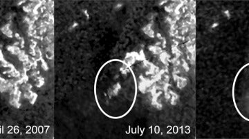 Aspecto del misterioso fenómeno cambiante en Ligeia Mare de Titán
