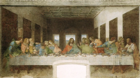 El cuadro es una réplica de "La última cena" de Leonardo Da Vinci, El cuadro es una réplica de "La última cena" de Leonardo Da Vinci,