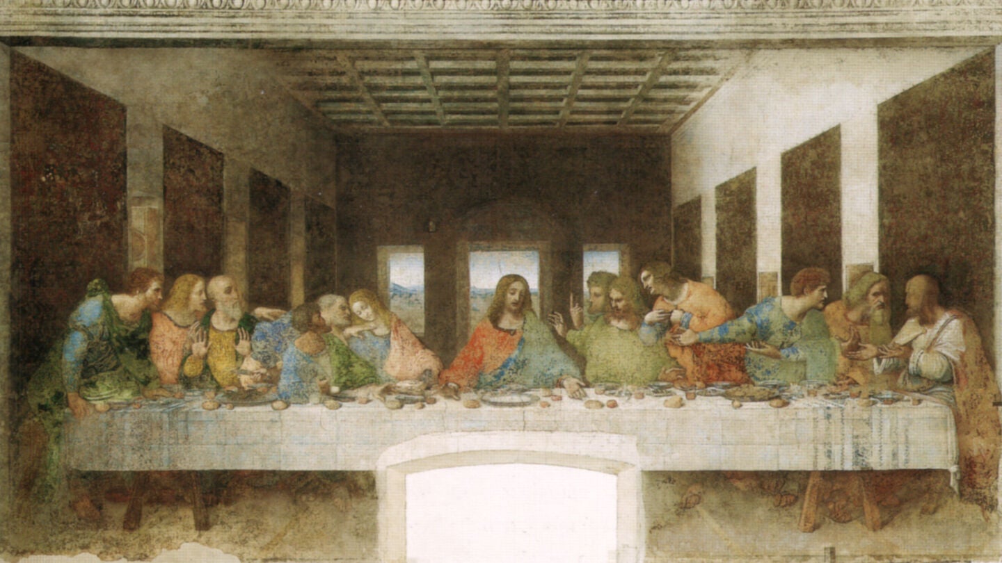 El cuadro es una r&eacute;plica de "La &uacute;ltima cena" de Leonardo Da Vinci, 