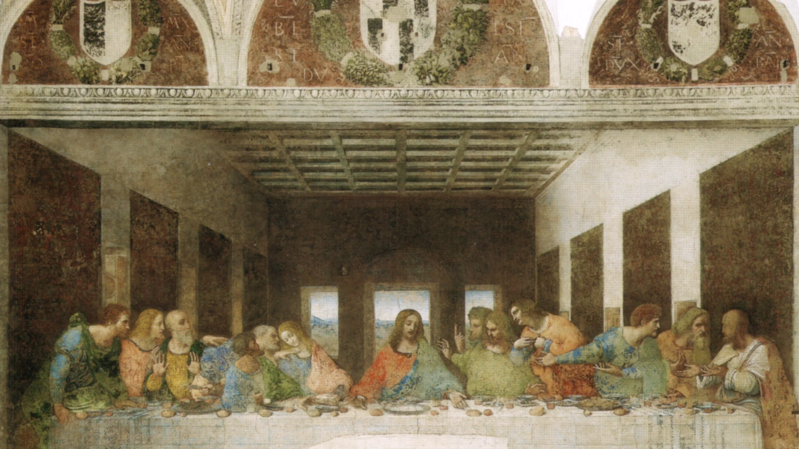 El cuadro es una réplica de "La última cena" de Leonardo Da Vinci, 