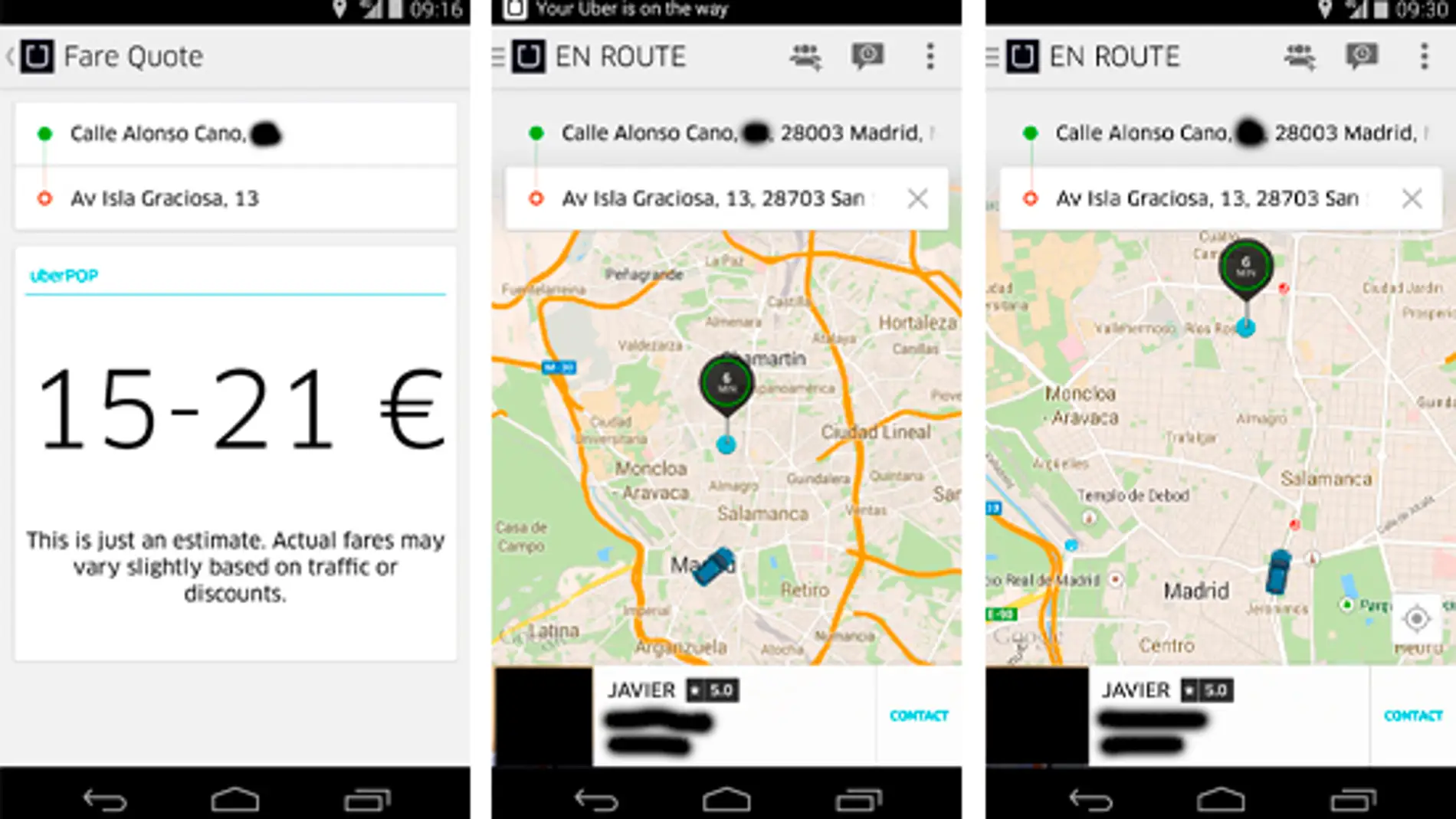 Mi experiencia en Uber por Madrid