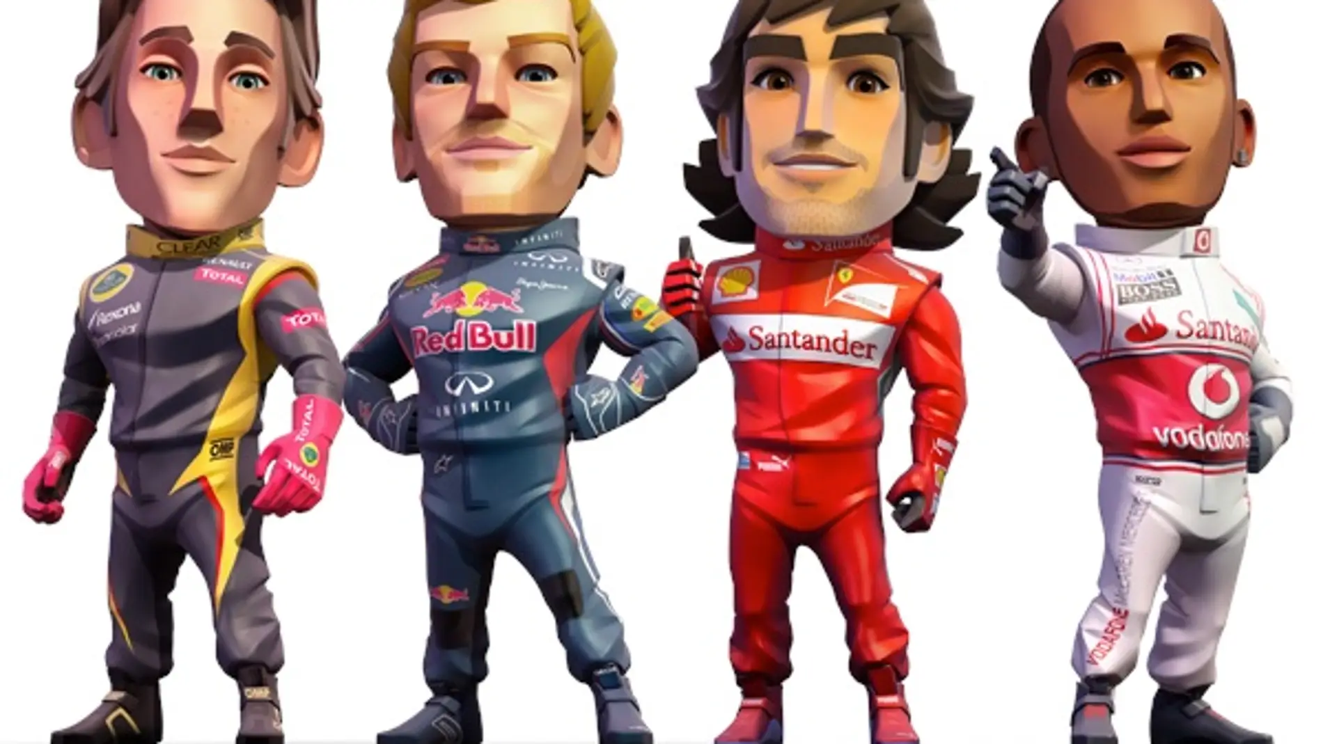 Los pilotos, en versión 'F1 Race Stars'
