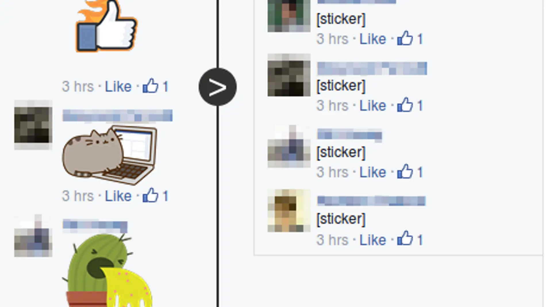 Stickers de Facebook