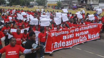 Manifestación contra Boko Haram