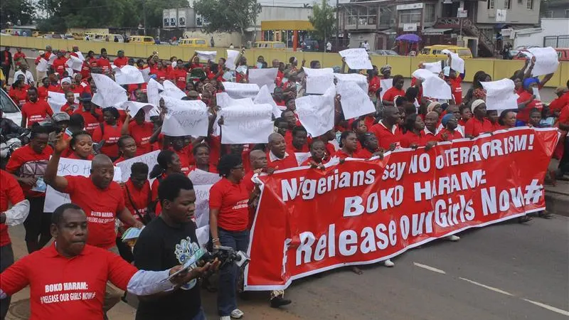 Manifestación contra Boko Haram