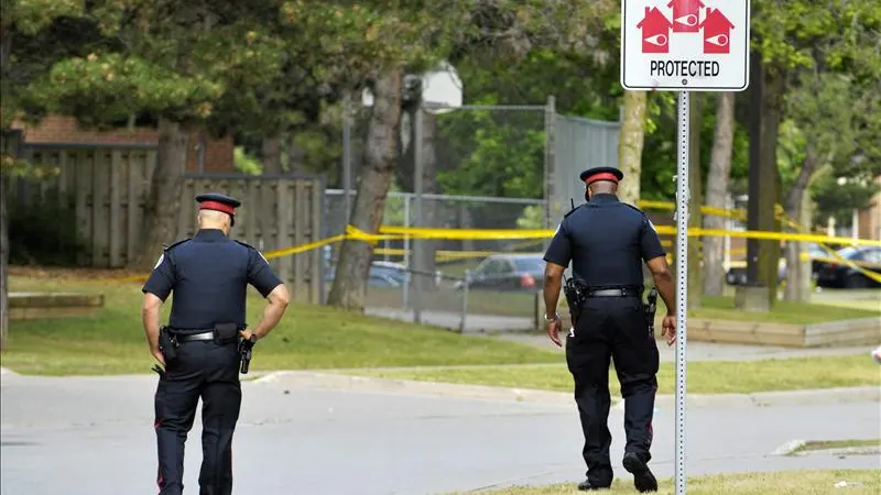 Imagen de archivo de agentes de policía de Canadá