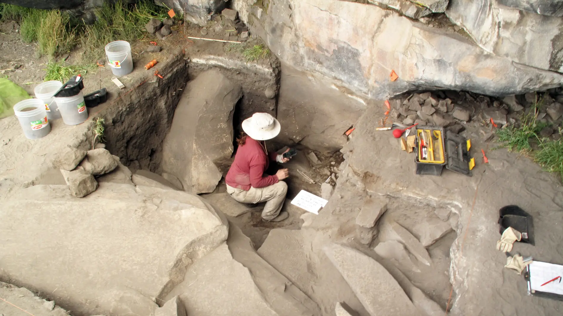Trabajos de excavación en Cuncaicha. / K