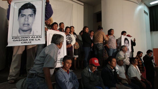 Familiares de los estudiantes desaparecidos
