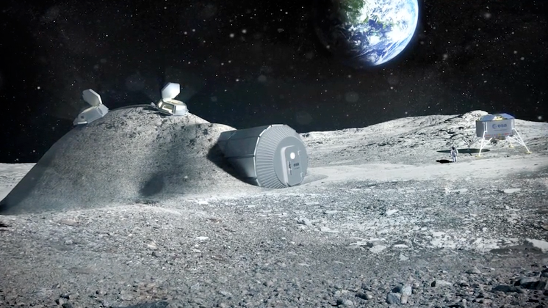 Recreación de base lunar