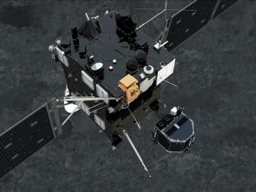 Philae separándose de Rosetta