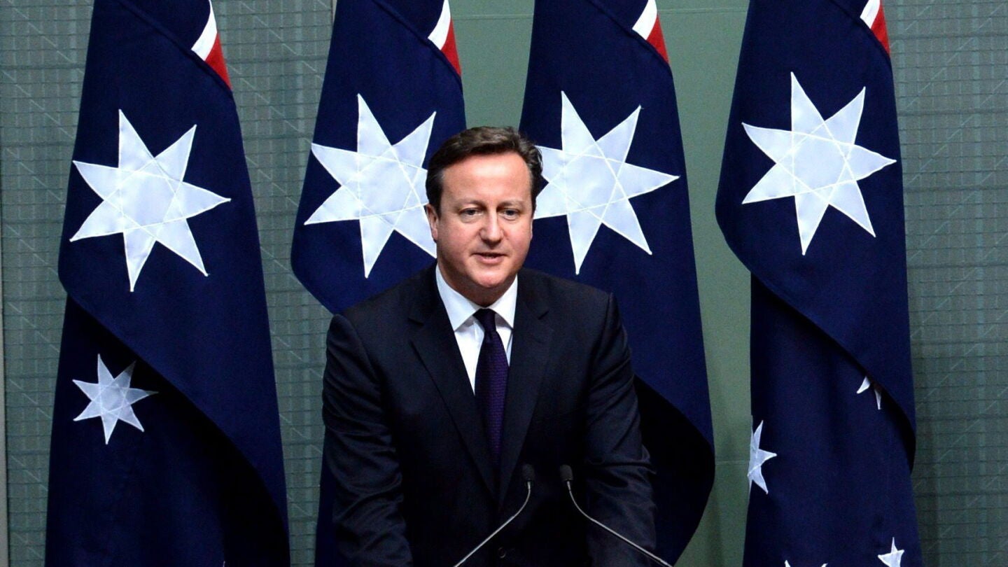  El primer ministro brit&aacute;nico, David Cameron