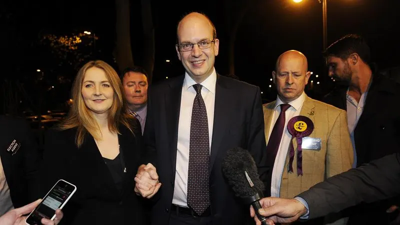 El candidato del Partido de la Independencia del Reino Unido, Mark Reckless El candidato del Partido de la Independencia del Reino Unido, Mark Reckless