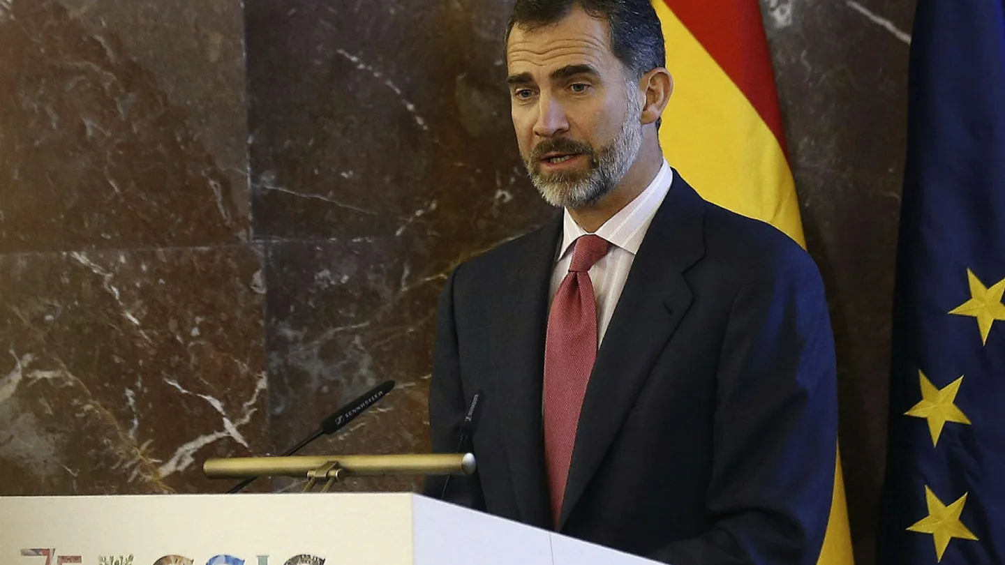 El rey Felipe durante su intervención en el acto El rey Felipe durante su intervención en el acto
