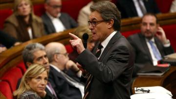 Artur Mas habla en el Parlament catalán