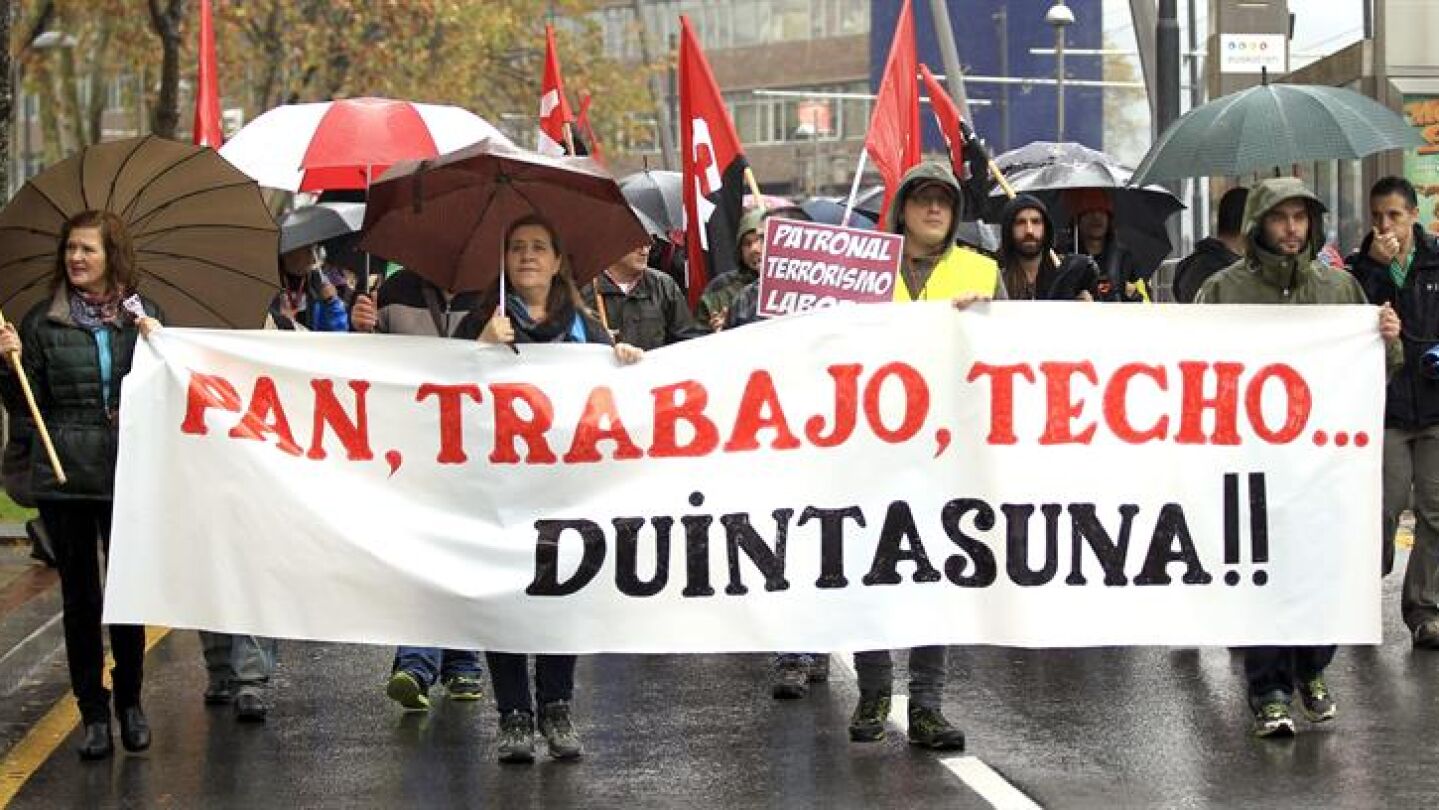 Las marchas de la dignidad protestan en 40 ciudades para pedir "pan, trabajo y techo"