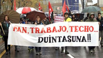 Las marchas de la dignidad protestan en 40 ciudades para pedir "pan, trabajo y techo"