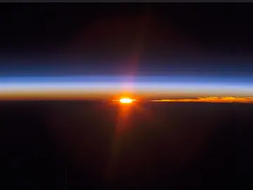 Puesta de sol desde la EEI Puesta de sol desde la EEI