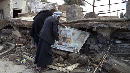 Restos de una mezquita derribada en Irak Restos de una mezquita derribada en Irak