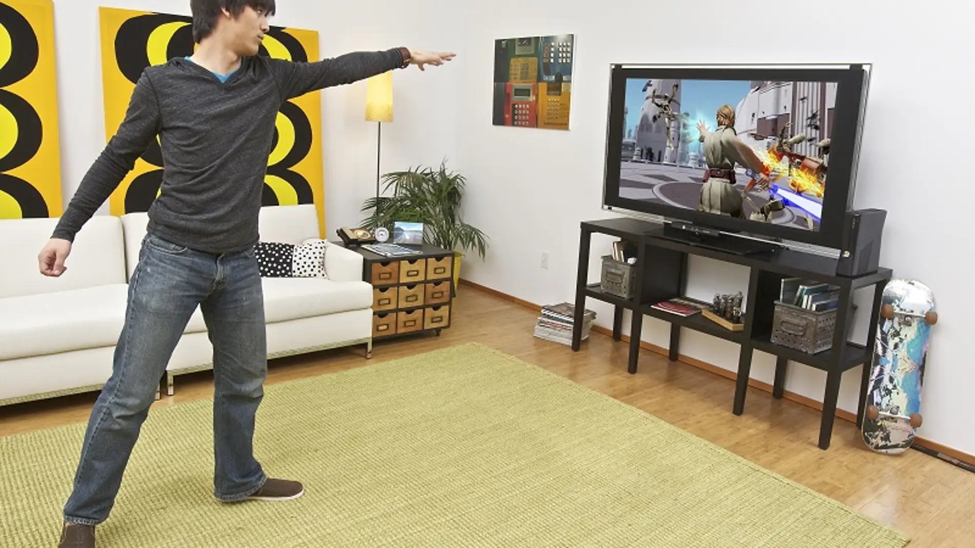 Un jugador con la Kinect