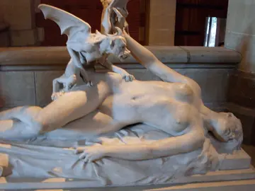 La Pesadilla. Escultura de by Eugène Thivier (1894). La Pesadilla. Escultura de by Eugène Thivier (1894).