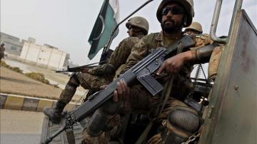Soldados paquistaníes en Pakistán.