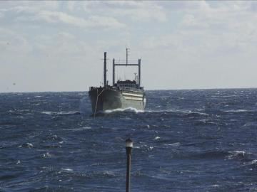 Barco con centenares de inmigrantes a bordo Barco con centenares de inmigrantes a bordo