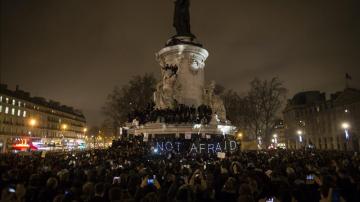 Manifestación en Francia contra el terrorista