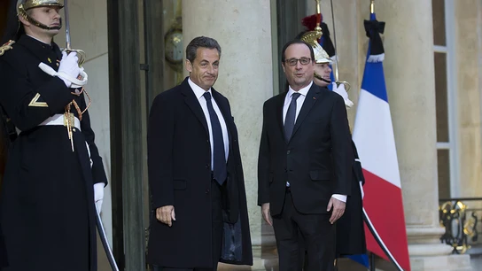 Hollande y Sarkozy, unidos ante los ataques yihadistas Hollande y Sarkozy, unidos ante los ataques yihadistas