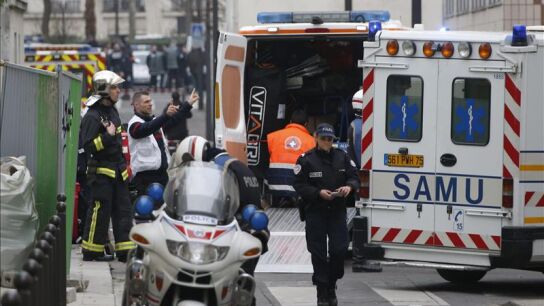 Dispositivo en Par&iacute;s tras el atentado contra Charlie Hebdo