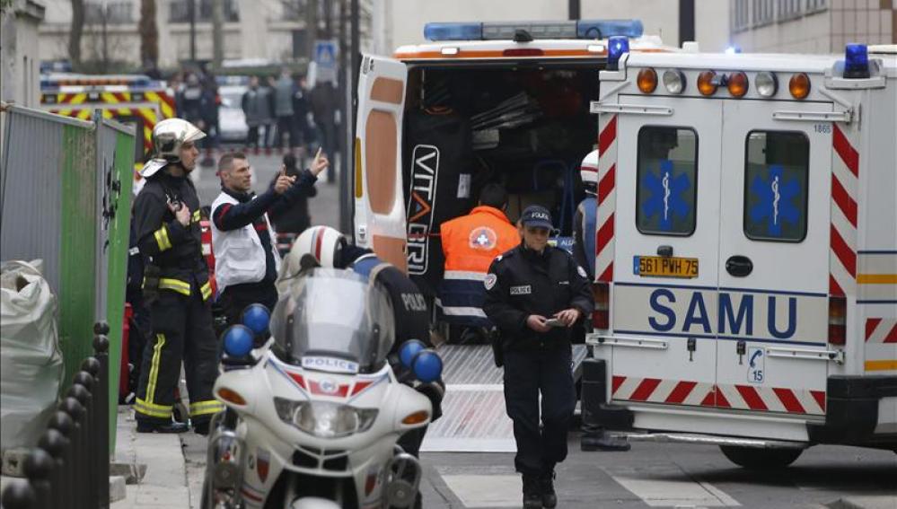 Dispositivo en París tras el atentado contra Charlie Hebdo