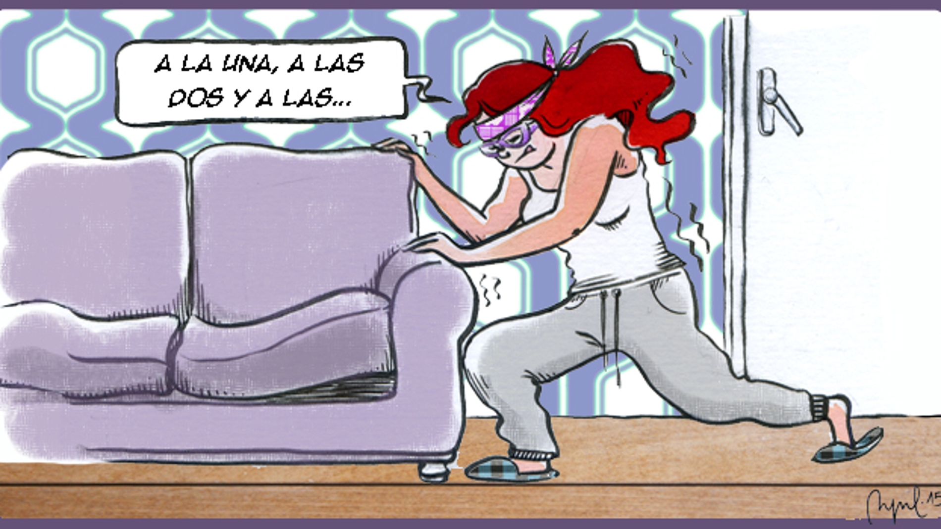 ¿Por dónde mover el sofá en el pasillo?